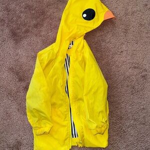 Sunny Yellow Duck-Themed Kids Raincoat